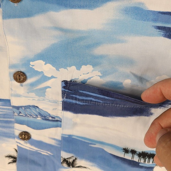 Bullhead Island Series Shirt Mens XL‎ Blue Hawaiian Tropical Beach Button - Picture 6 of 12